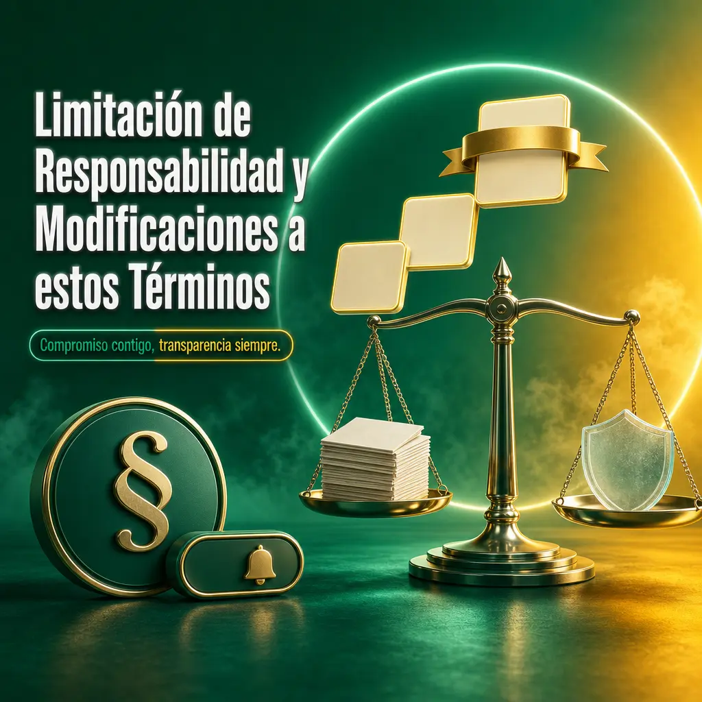 Limitación de responsabilidad y modificaciones a los términos de uso de Bet365 por fallos técnicos y cambios normativos