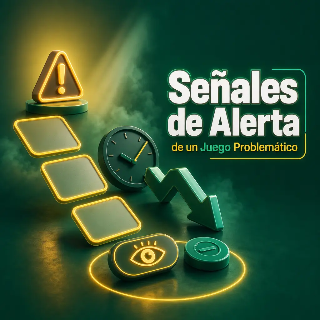 Señales de alerta de juego problemático: ansiedad, ocultar apuestas, pedir dinero prestado y descuidar responsabilidades diarias.