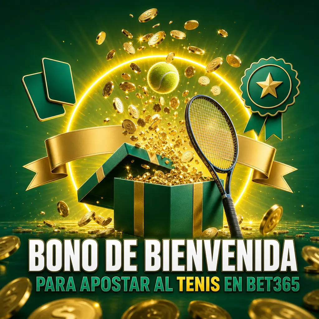 Bono de bienvenida de Bet365 para apostar en tenis: 100% del primer depósito hasta S/500 para nuevos usuarios en Perú.