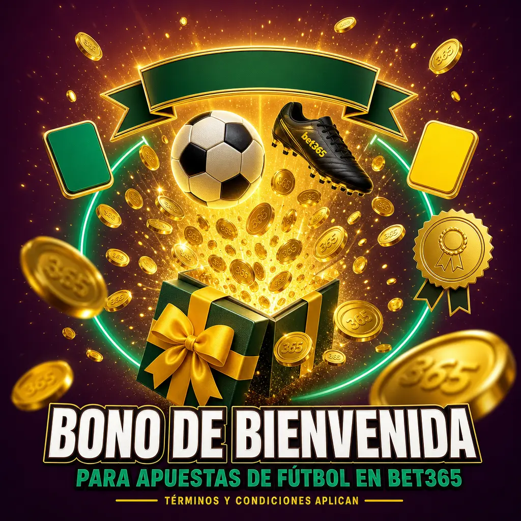 Bono de bienvenida Bet365 Perú: 100% del primer depósito hasta 500 soles para apostar en fútbol y más deportes.
