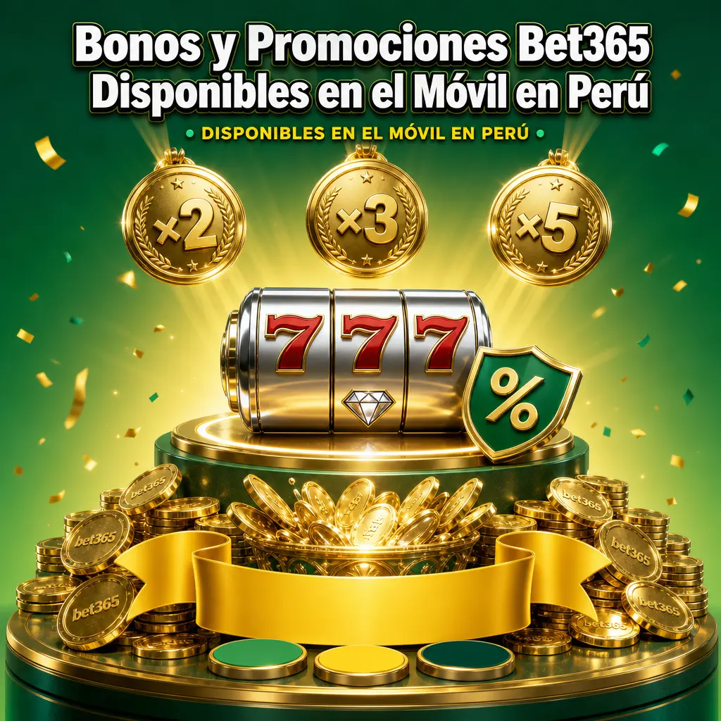 Bono de bienvenida y promociones exclusivas de Bet365 para usuarios móviles en Perú, con giros gratis y boosts de cuotas.