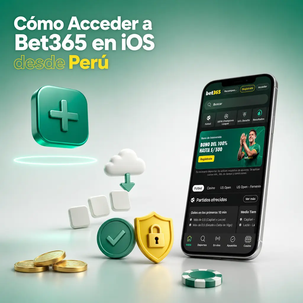 Guía para acceder a Bet365 en iPhone desde Perú mediante el sitio móvil optimizado, con pasos para agregarlo a la pantalla de inicio.