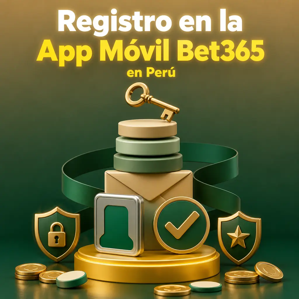 Registro en la app móvil de Bet365 en Perú para activar el bono de bienvenida y apostar en deportes y casino